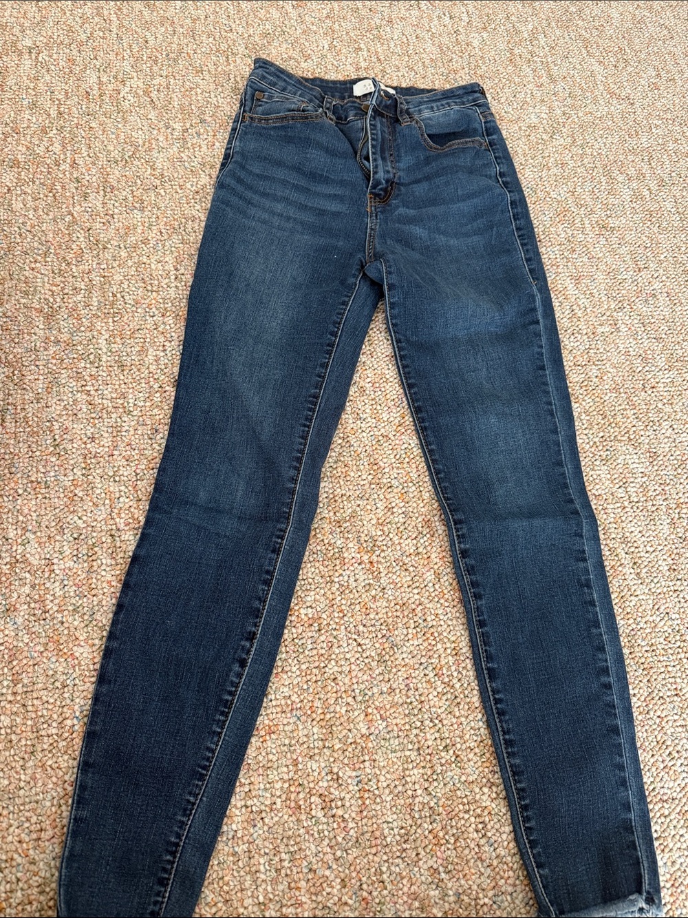 Women's Skinny Jeans in Dark Blue Denim